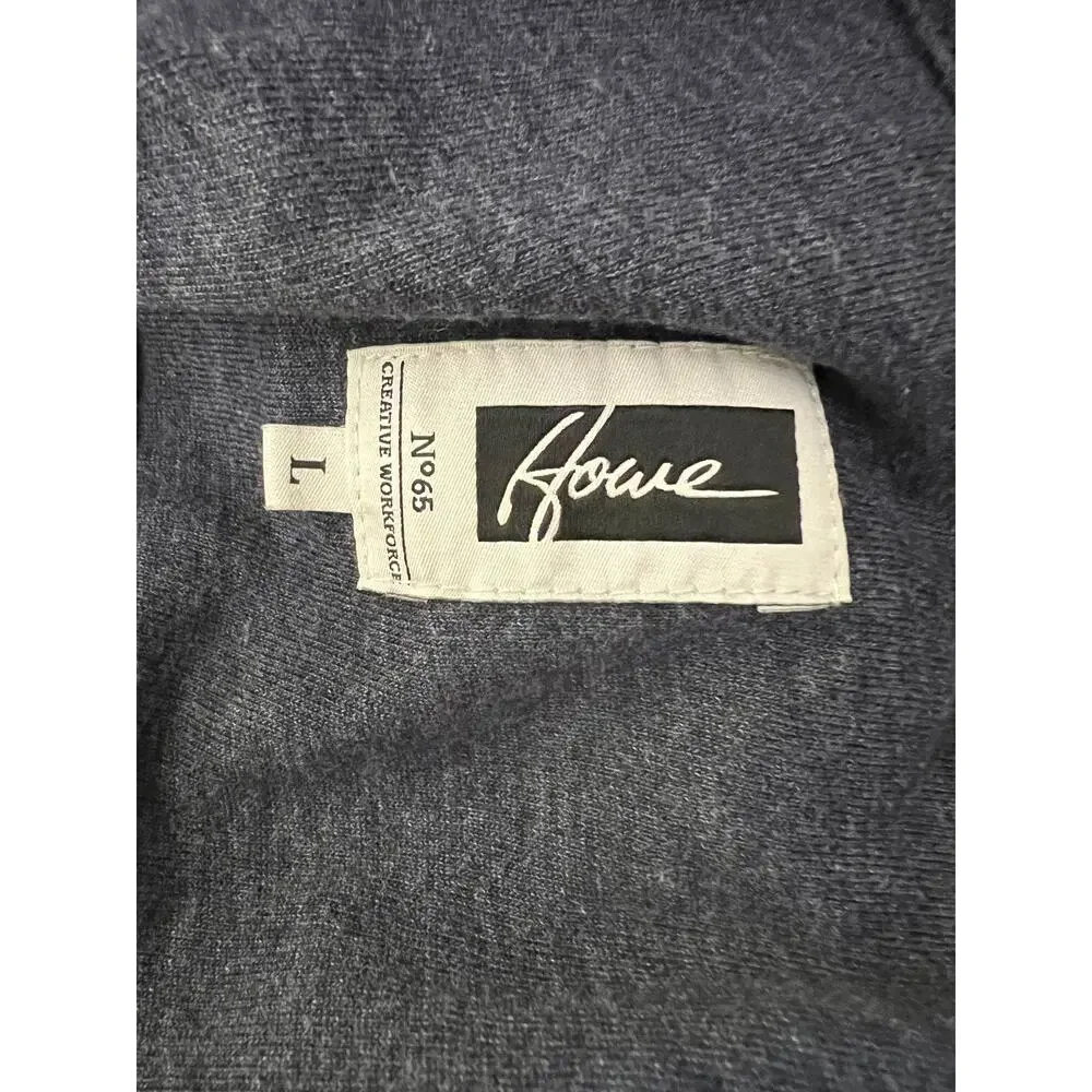 Men's Howe Blue Microstripe Button Front Cardigan Size Large
